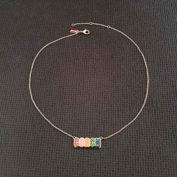 Coach Logo Retro☮️ Necklace - NIB - Picture 12 of 15